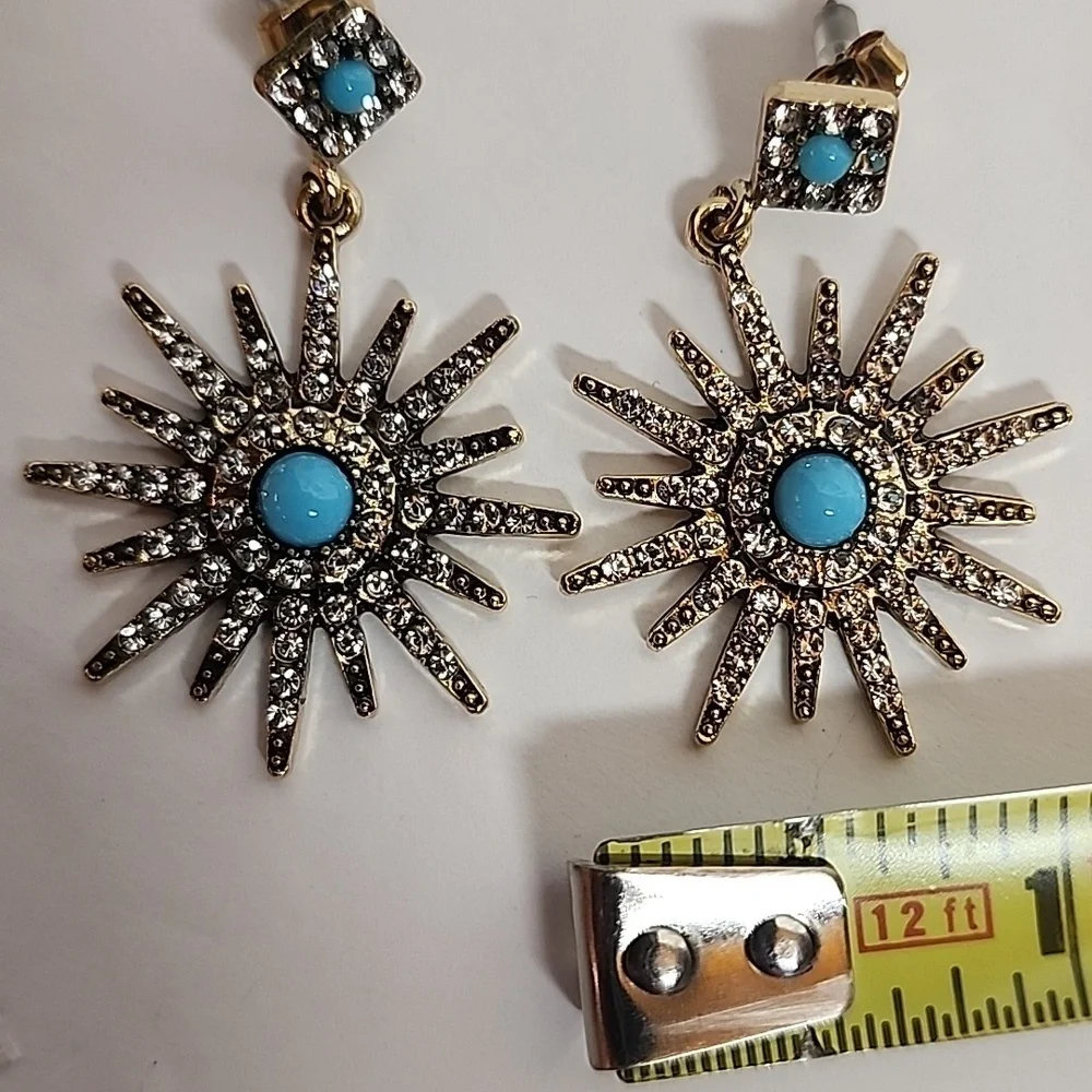 Adornia crystal & Blue Sunburst pierced earrings from Nordstrom. Bright & Bold